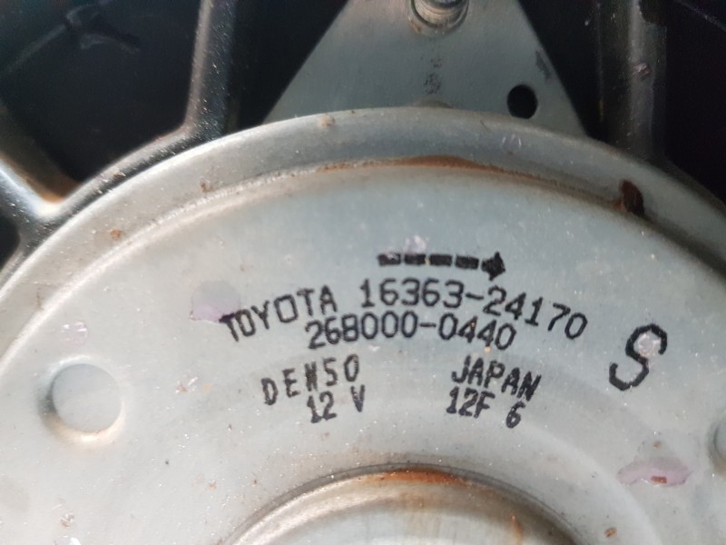 Recambio de electroventilador para toyota corolla (e21) hev referencia OEM IAM 1636324170 167110T270 