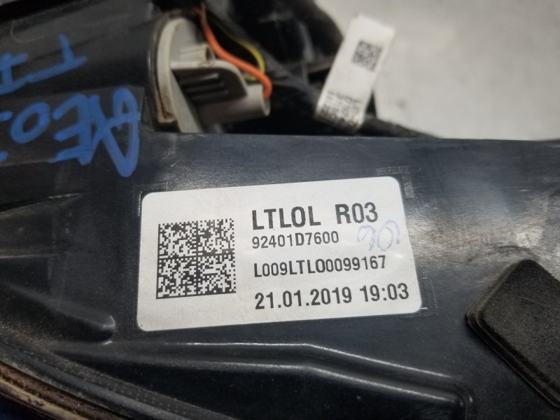 Recambio de piloto trasero izquierdo para hyundai tucson klass referencia OEM IAM 92401D7600  