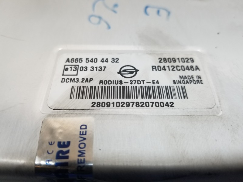 Recambio de centralita motor uce para ssangyong rodius premium referencia OEM IAM A6655404432 28091029 