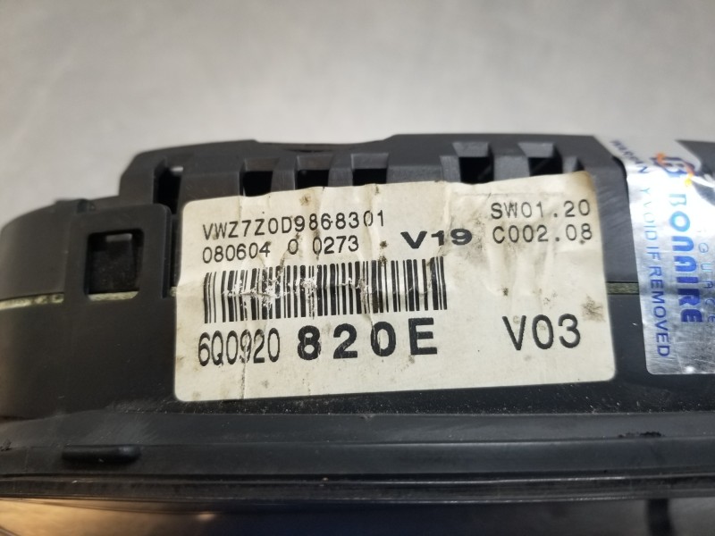 Recambio de cuadro instrumentos para volkswagen polo (9n1) basic referencia OEM IAM 6Q0920820E 6Q0920820EX0AR 