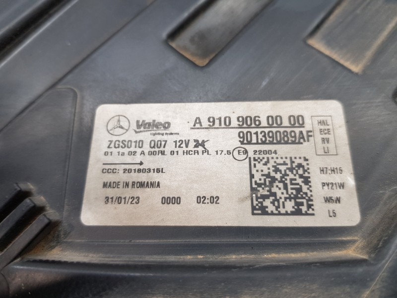 Recambio de faro izquierdo para mercedes sprinter iii furgón fwd 311 referencia OEM IAM A9109060000  