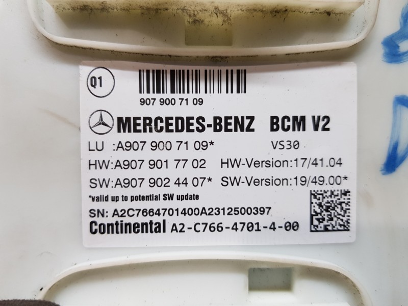 Recambio de modulo confort para mercedes sprinter iii furgón fwd 311 referencia OEM IAM A9079007109 A9079017702 A9079024407