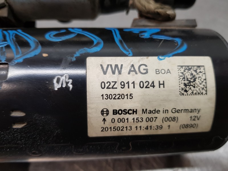 Recambio de motor arranque para volkswagen caddy ocio furgón referencia OEM IAM 02Z911024H   Recambio de motor arranque para volkswagen caddy ocio furgón referencia OEM IAM 02Z911024H