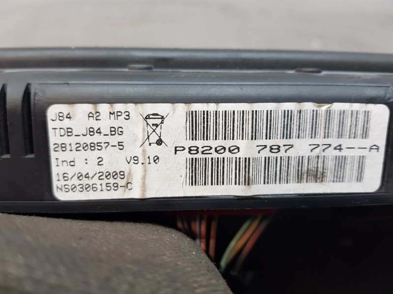 Recambio de cuadro instrumentos para renault scenic ii authentique referencia OEM IAM 8200787774 P8200787774A 