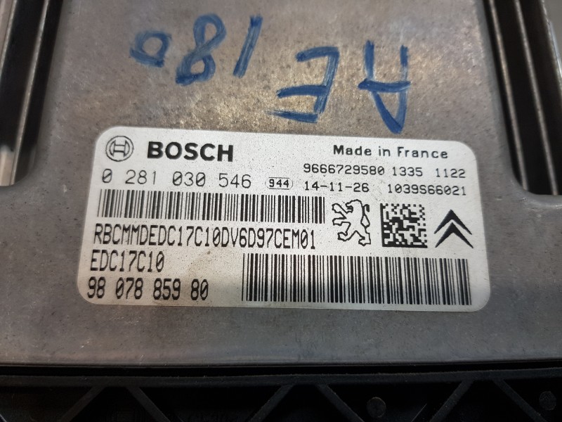 Recambio de centralita motor uce para peugeot partner kasten active referencia OEM IAM 9807885980 0281030546 9666729580