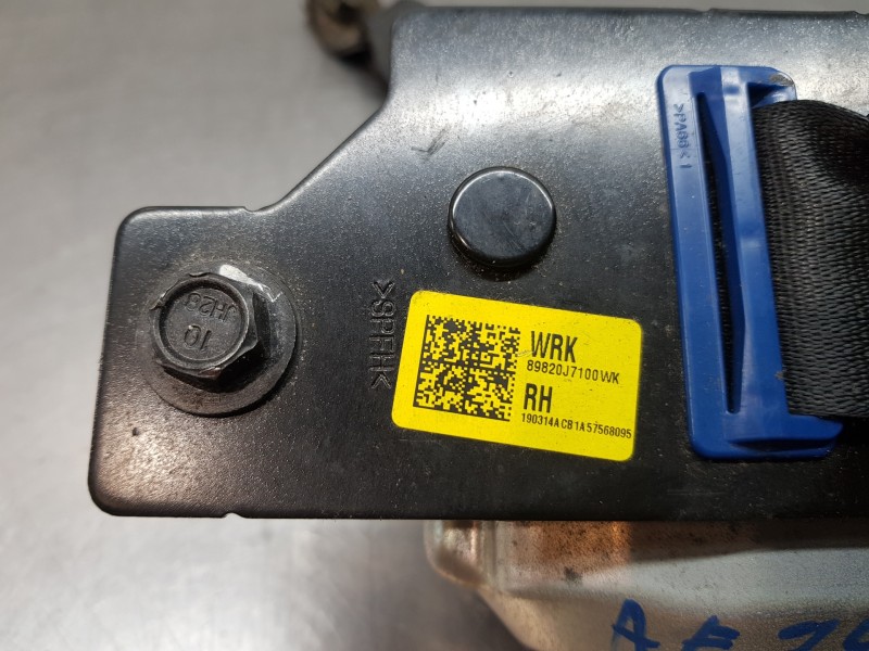 Recambio de cinturon seguridad trasero derecho para kia ceed sportswagon concept referencia OEM IAM 89820J7100WK 89820J7100 