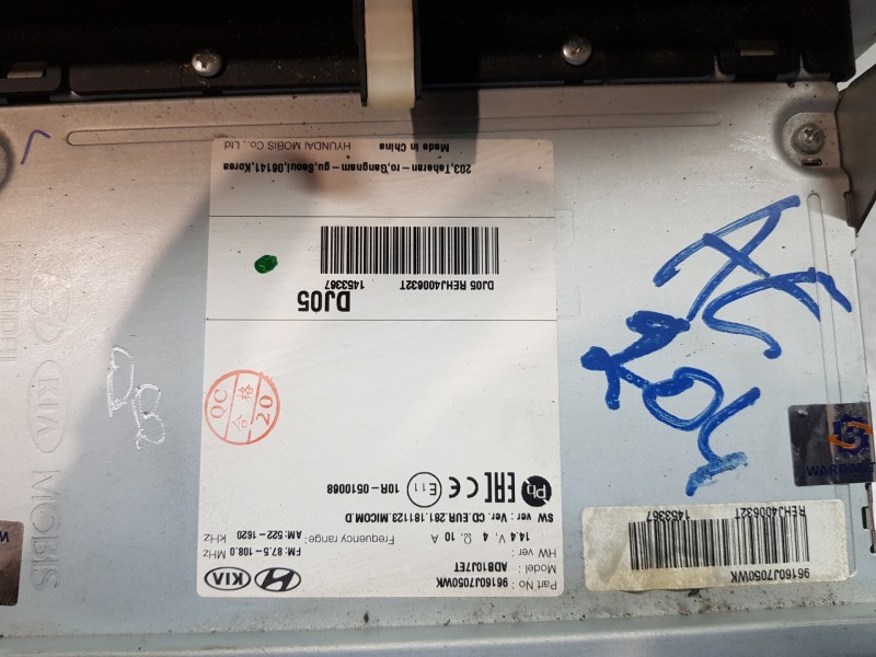 Recambio de pantalla multifuncion para kia ceed sportswagon concept referencia OEM IAM 96160J7050WK 96160J7050 