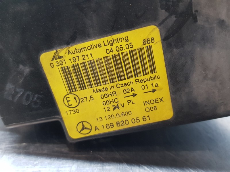 Recambio de faro izquierdo para mercedes clase a (w169) elegance referencia OEM IAM A1698200561  