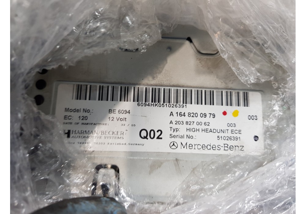 Recambio de pantalla multifuncion para mercedes clase m (w164) 4-matic referencia OEM IAM A1648200979 A2038270062 