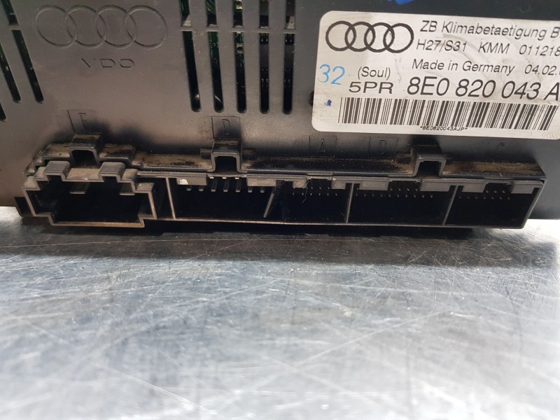 Recambio de mando climatizador para audi a4 avant (8e) confort referencia OEM IAM 8E0820043BJ5PR 8E0820043AJ 8E0820043BJ