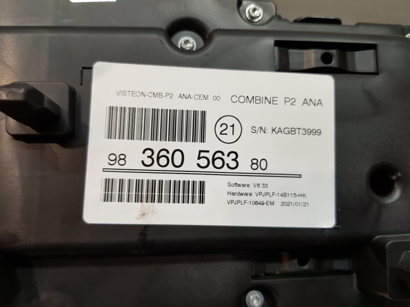 Recambio de cuadro instrumentos para peugeot 208 (p2) puretech referencia OEM IAM 9836056380  
