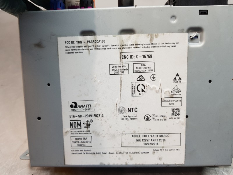 Recambio de sistema audio / radio cd para peugeot 208 (p2) puretech referencia OEM IAM 9833500080  