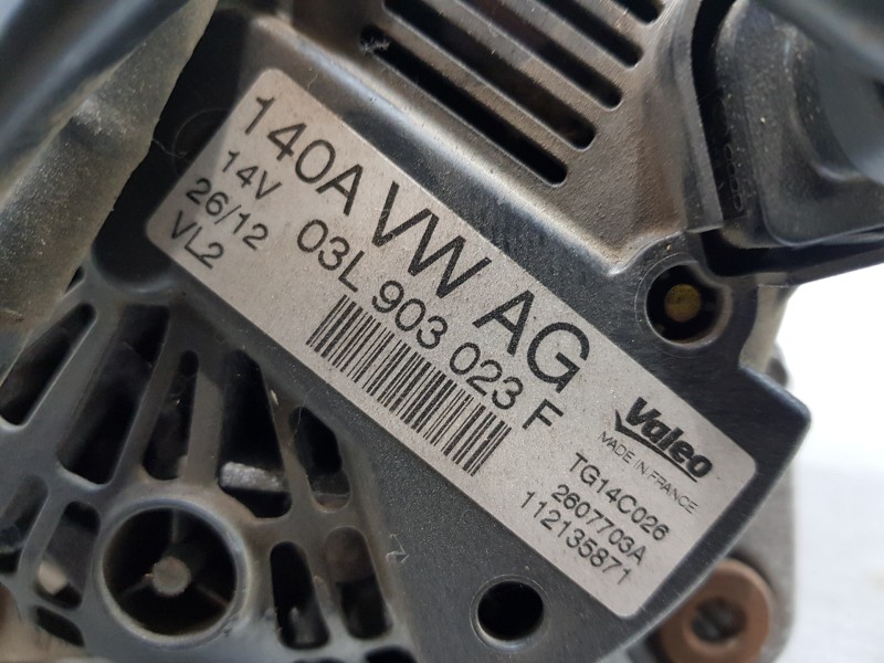 Recambio de alternador para volkswagen polo (6r1) advance referencia OEM IAM 03L903023F  