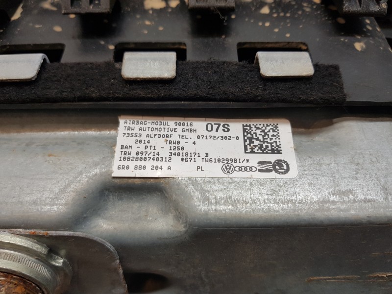 Recambio de kit airbag para volkswagen polo (6r1) advance referencia OEM IAM 6R0880204A 6C0880201D81U 6R3857705ARAA Recambio de kit airbag para volkswagen polo (6r1) advance referencia OEM IAM 6R0880204A 6C0880201D81U 6R3857705ARAA