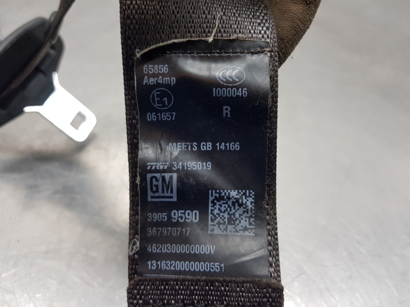 Recambio de cinturon seguridad trasero derecho para opel astra k lim. 5türig expression referencia OEM IAM 39059590 34195019 