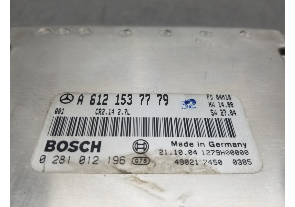 Recambio de centralita motor uce para mercedes clase clk (w209) coupe 270 referencia OEM IAM A6121537779 0281012196 