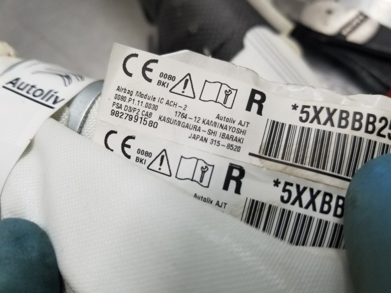Recambio de airbag cortina delantero derecho para peugeot 208 (p2) active referencia OEM IAM 9827991580  