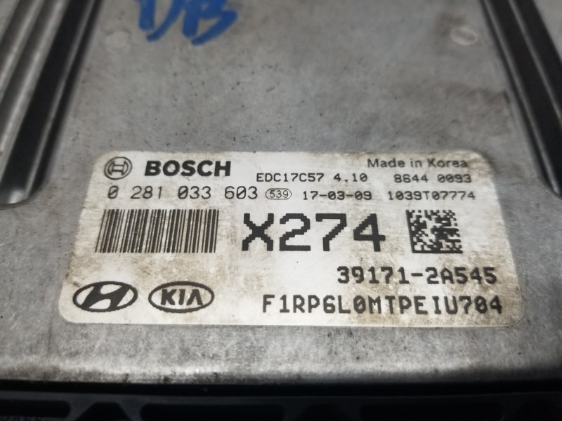 Recambio de centralita motor uce para kia carens ( ) drive referencia OEM IAM 391712A545 0281033603 