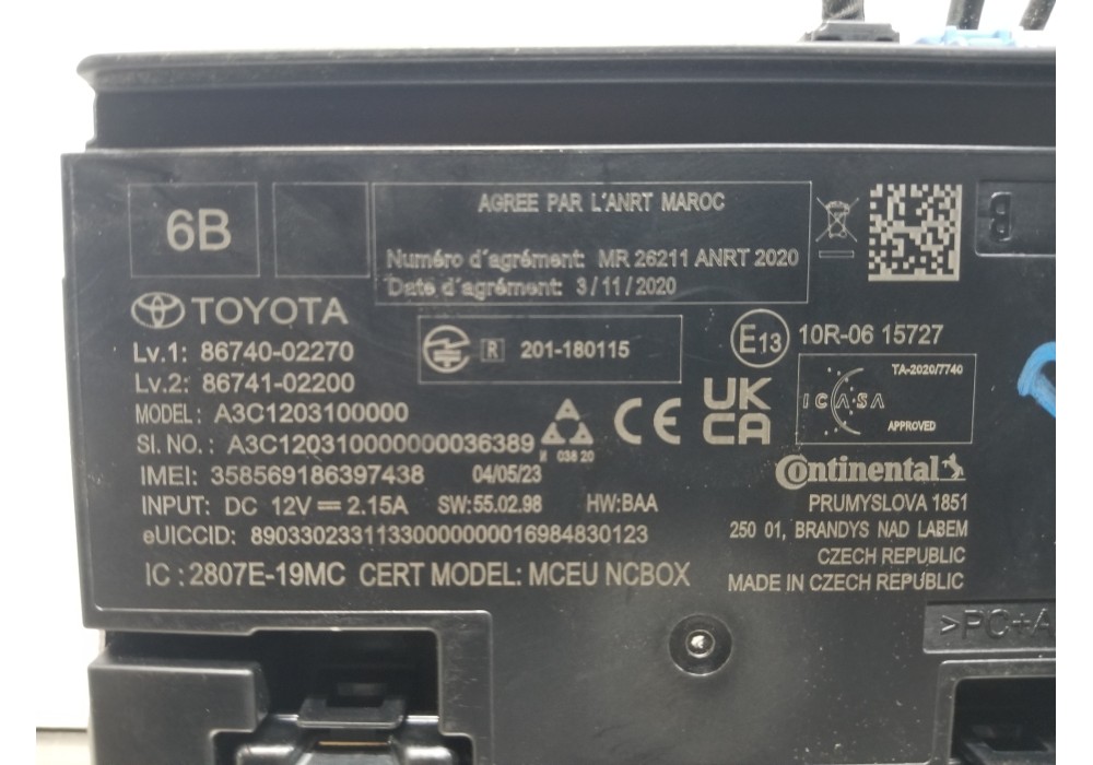 Recambio de modulo electronico para toyota corolla touring sports (e21) hybrid referencia OEM IAM 8674002270  