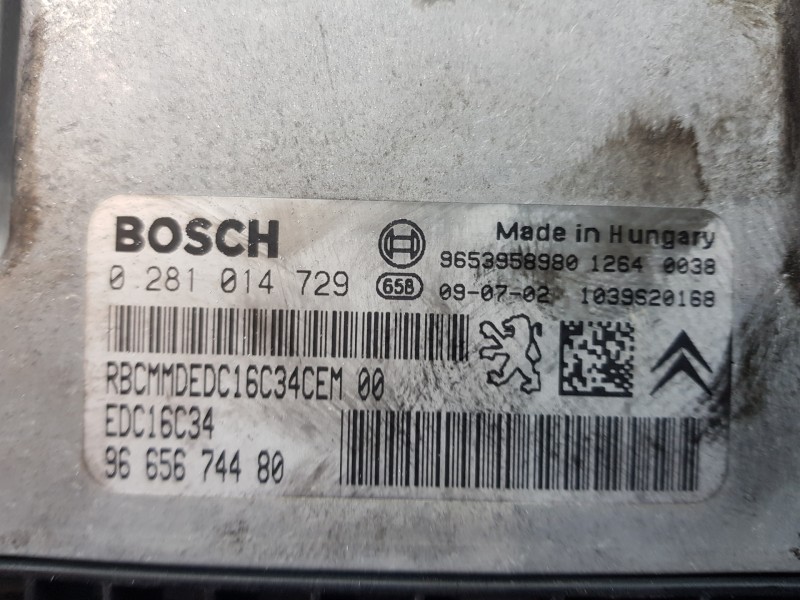 Recambio de centralita motor uce para citroen c4 picasso shine referencia OEM IAM 0281014729 9665674480 