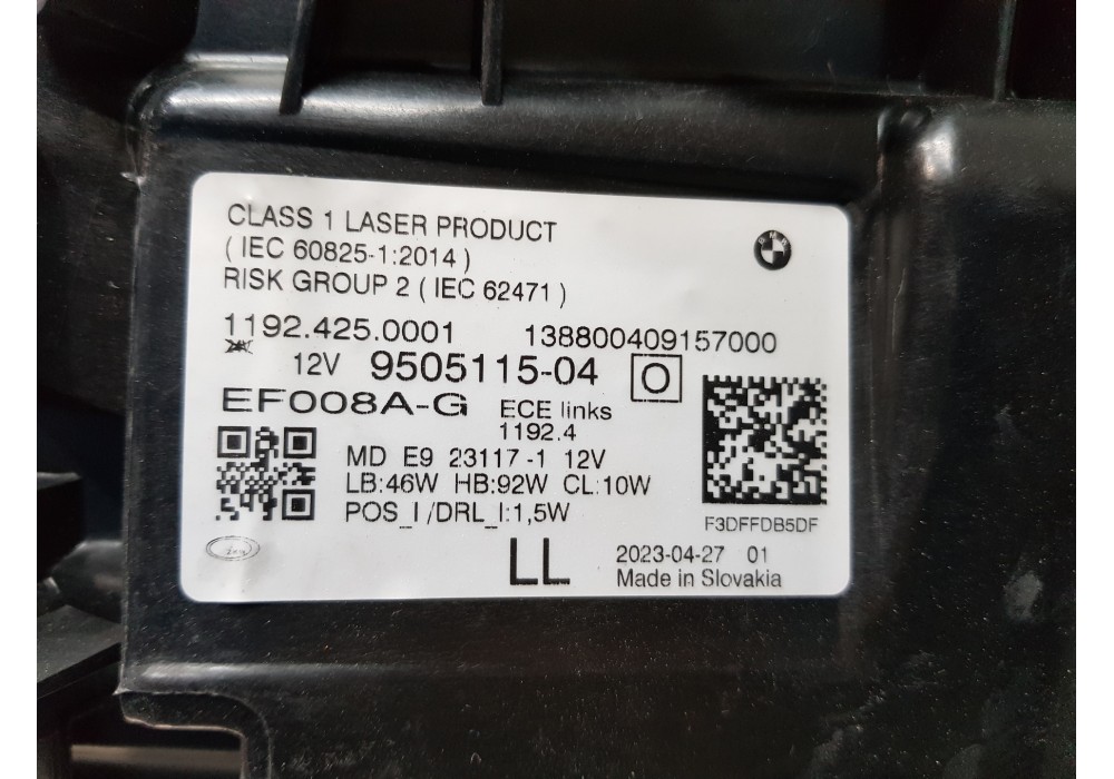 Recambio de faro izquierdo para bmw serie 4 gran coupe (f36) x drive referencia OEM IAM 9505115 9505115-04 