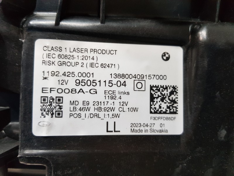 Recambio de faro izquierdo para bmw serie 4 gran coupe (f36) x drive referencia OEM IAM 9505115 9505115-04 