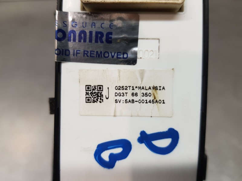 Recambio de mando elevalunas delantero izquierdo para mazda 2 lim. () hybrid referencia OEM IAM DG3T66350 5AB00145A01 