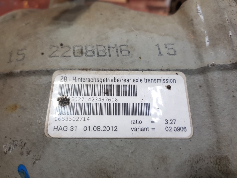 Recambio de diferencial trasero para mercedes clase m (w166) bluetec referencia OEM IAM A1663502714  