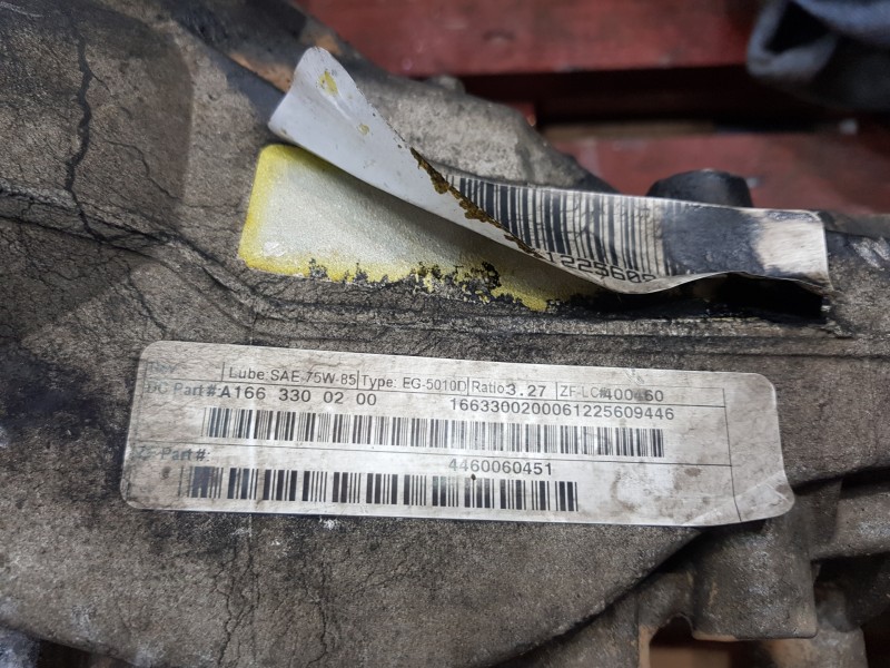 Recambio de diferencial delantero para mercedes clase m (w166) bluetec referencia OEM IAM A1663300200  