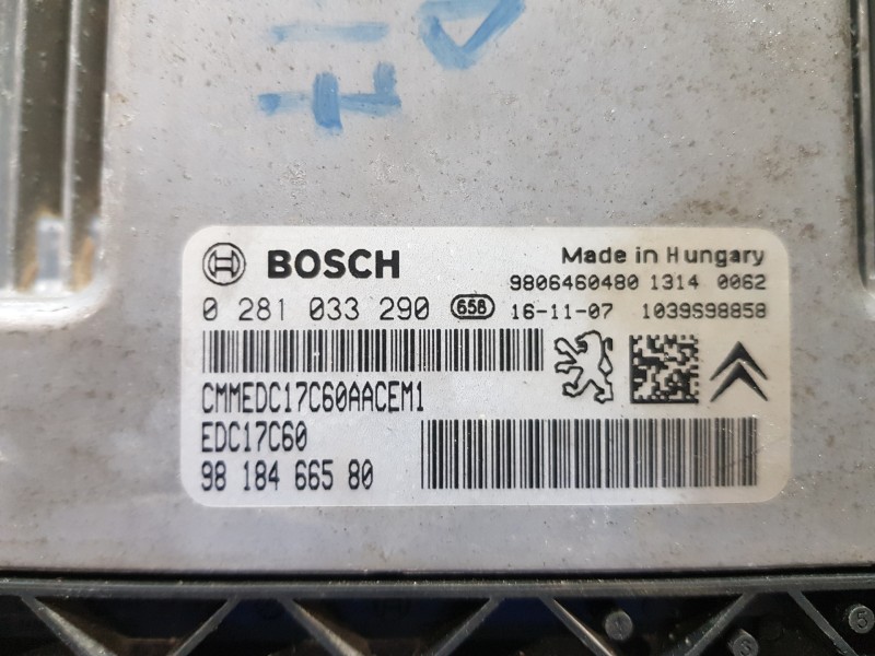 Recambio de centralita motor uce para peugeot 3008 allure referencia OEM IAM 9806460480 0281033290 