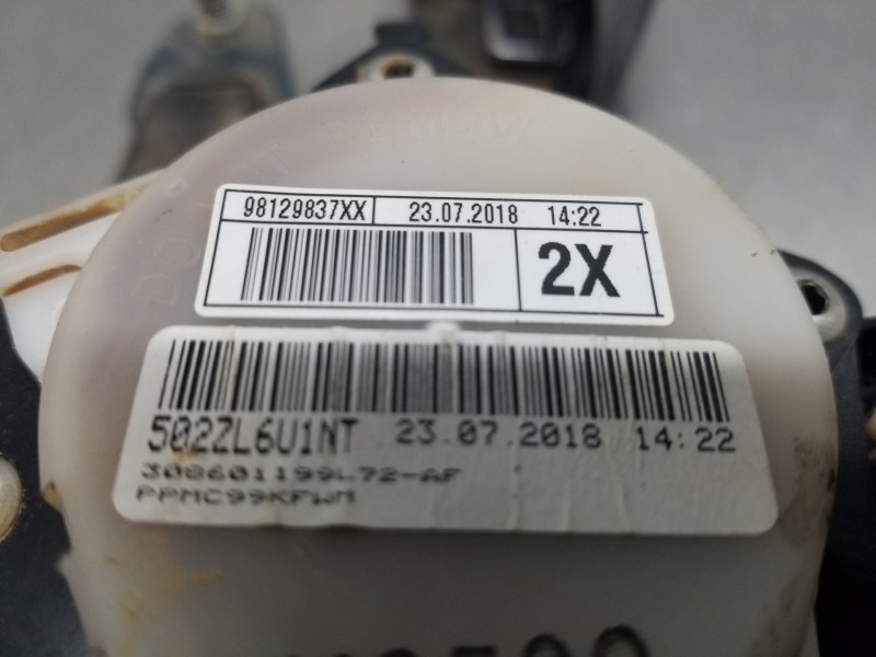 Recambio de cinturon seguridad trasero izquierdo para citroen spacetourer autobus referencia OEM IAM 98129837XX  