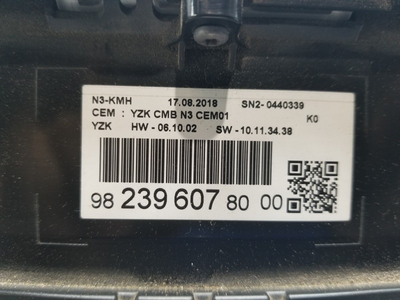 Recambio de cuadro instrumentos para citroen spacetourer autobus referencia OEM IAM 9837546480 9823960780 