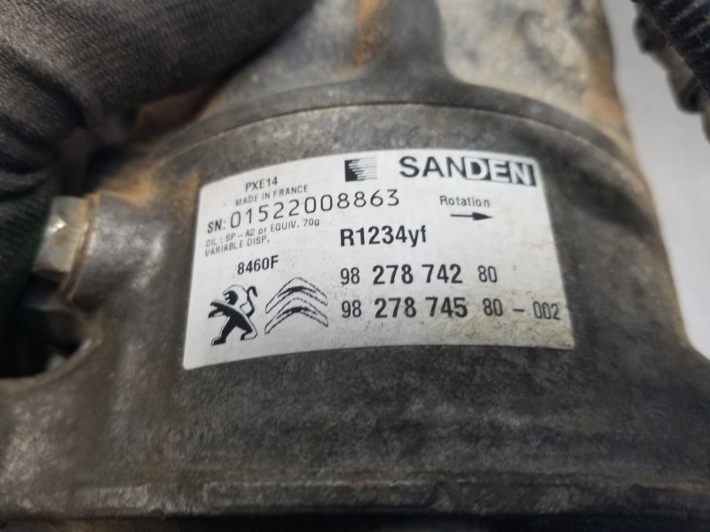 Recambio de compresor aire acondicionado para citroen spacetourer autobus referencia OEM IAM 9827874280  