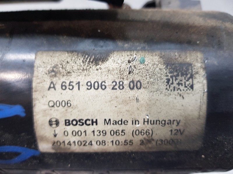 Recambio de motor arranque para mercedes clase c (w205) lim. bluetec referencia OEM IAM A6519062800  