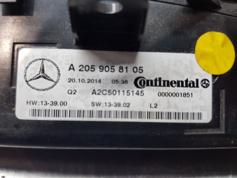 Recambio de mando climatizador para mercedes clase c (w205) lim. bluetec referencia OEM IAM A2059058105  