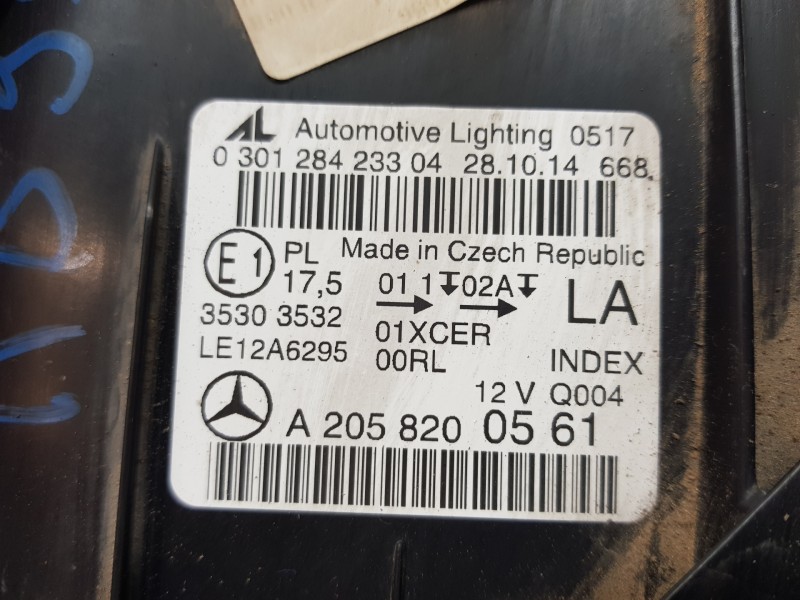 Recambio de faro izquierdo para mercedes clase c (w205) lim. bluetec referencia OEM IAM A2058203661 030128423304 