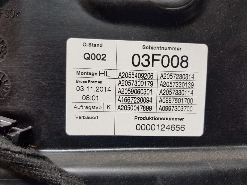 Recambio de elevalunas trasero izquierdo para mercedes clase c (w205) lim. bluetec referencia OEM IAM A2057307901  