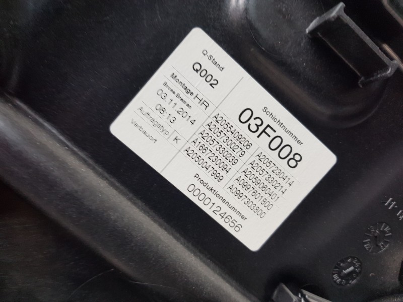 Recambio de elevalunas trasero derecho para mercedes clase c (w205) lim. bluetec referencia OEM IAM A2057307904 A2059060301 