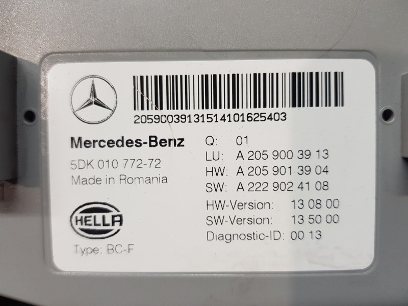 Recambio de modulo confort para mercedes clase c (w205) lim. bluetec referencia OEM IAM  5DK01077272 