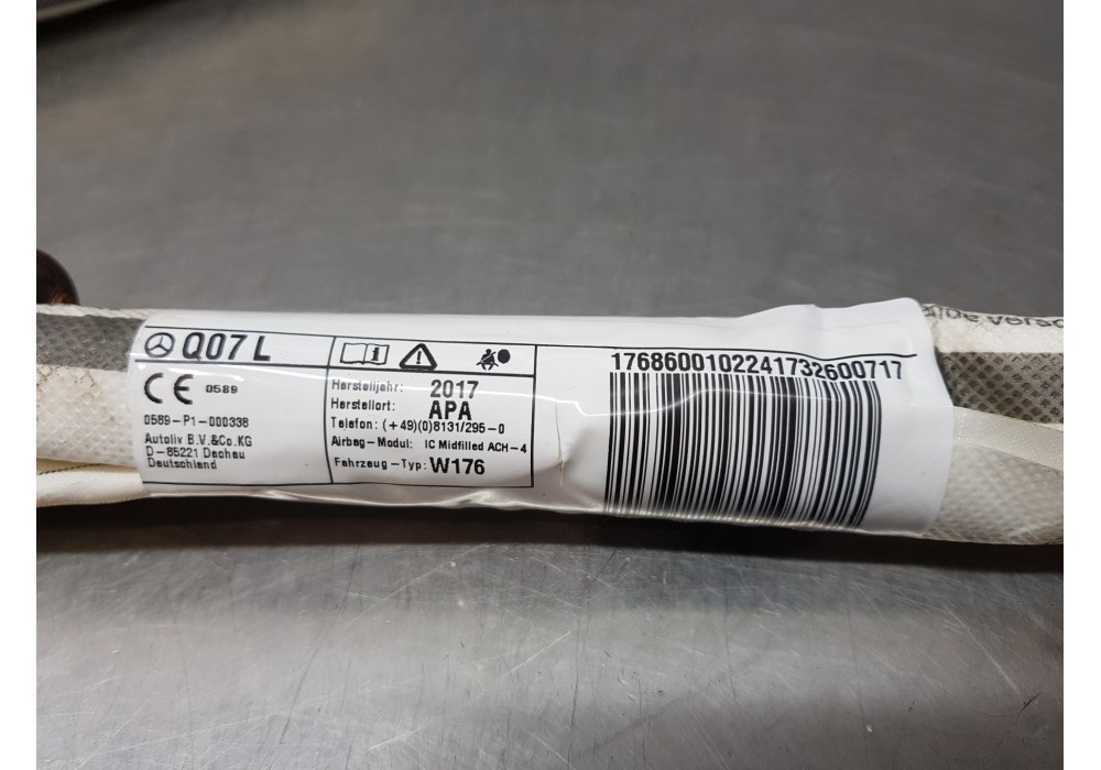 Recambio de airbag cortina delantero izquierdo para mercedes clase a (w176) design referencia OEM IAM A1768600102  