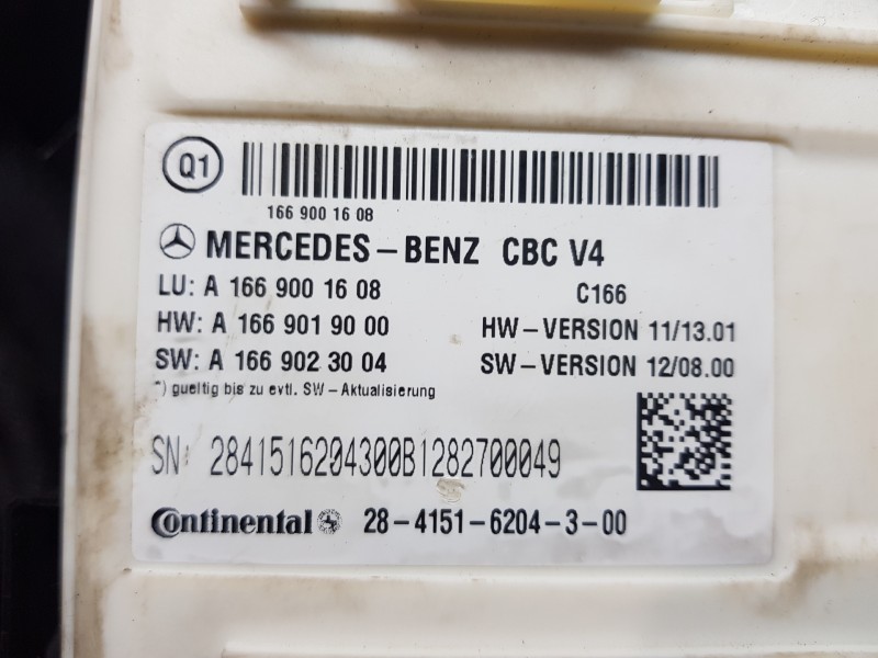 Recambio de modulo confort para mercedes clase m (w166) bluetec referencia OEM IAM A1669001608  