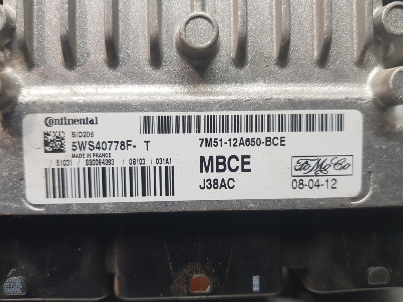 Recambio de centralita motor uce para ford focus lim. (cb4) trend referencia OEM IAM 7M5112A650 5WS40778F 