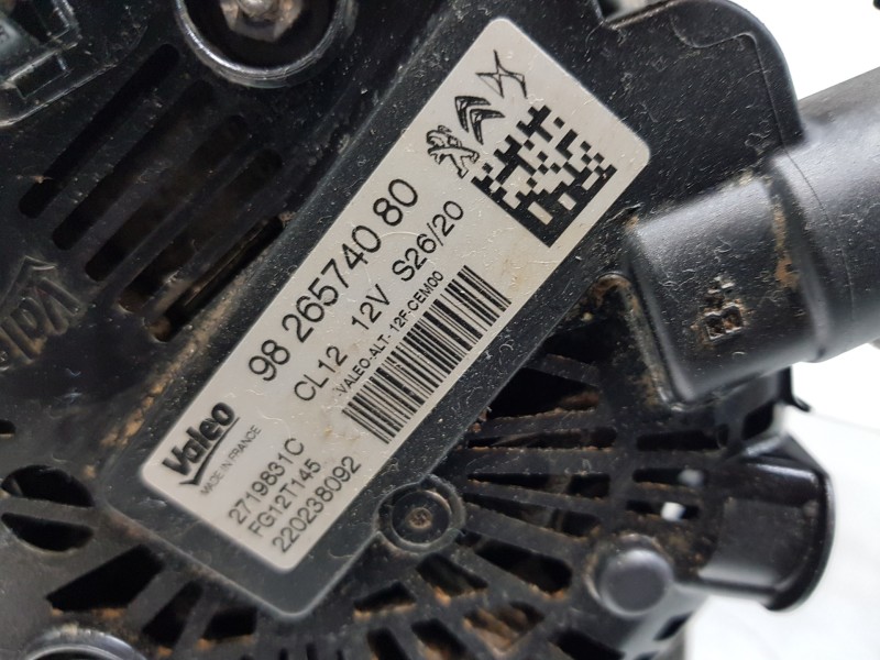 Recambio de alternador para citroen c4 cactus shine referencia OEM IAM 9826574080  