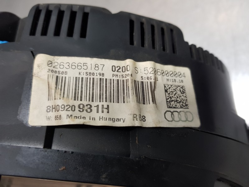 Recambio de cuadro instrumentos para audi a4 cabrio (8h) s line referencia OEM IAM 8H0920931H  