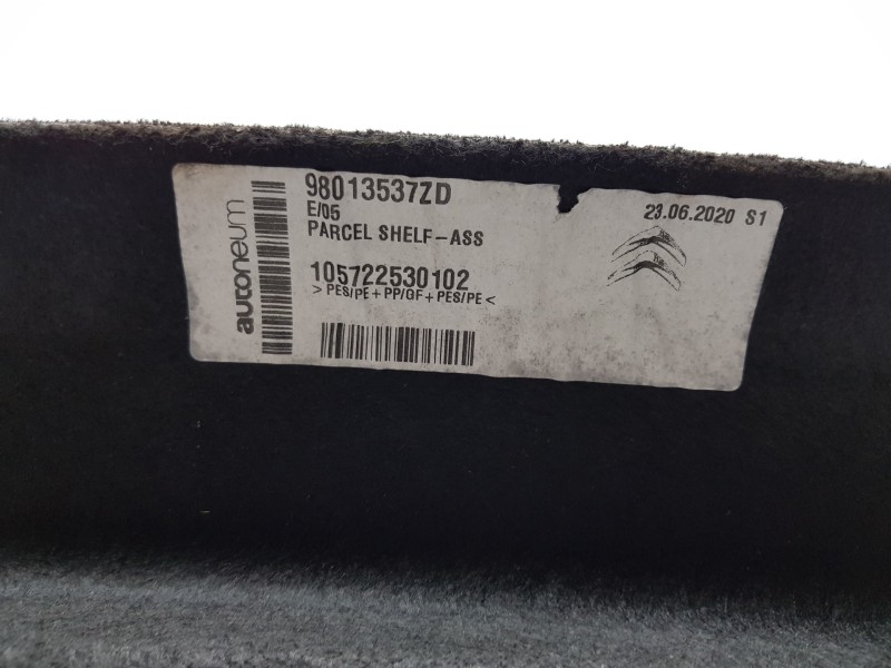 Recambio de bandeja trasera para citroen c4 cactus shine referencia OEM IAM 98013537ZD  