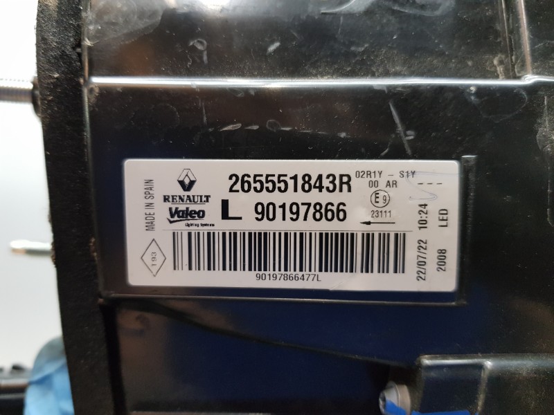 Recambio de piloto trasero izquierdo interior para renault megane iv berlina 5p equilibre referencia OEM IAM 265551843R  