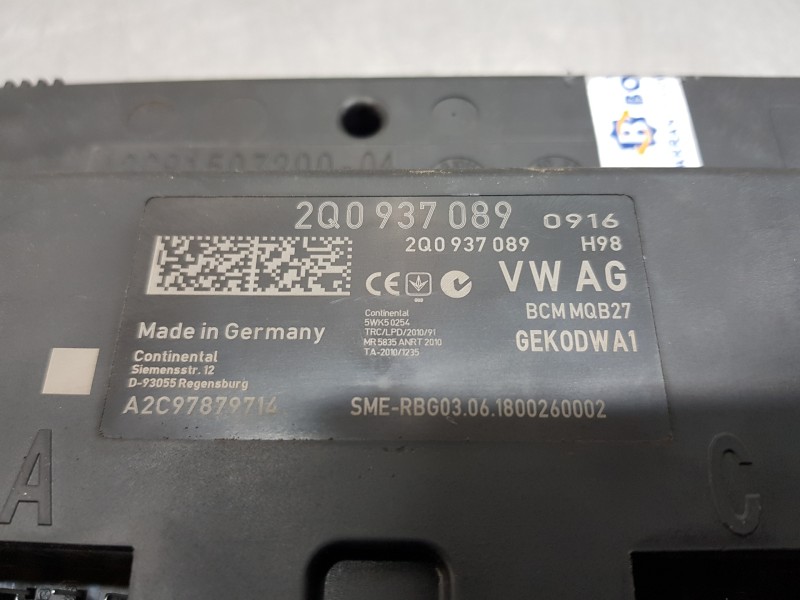 Recambio de modulo confort para volkswagen polo life referencia OEM IAM 2Q0937089  