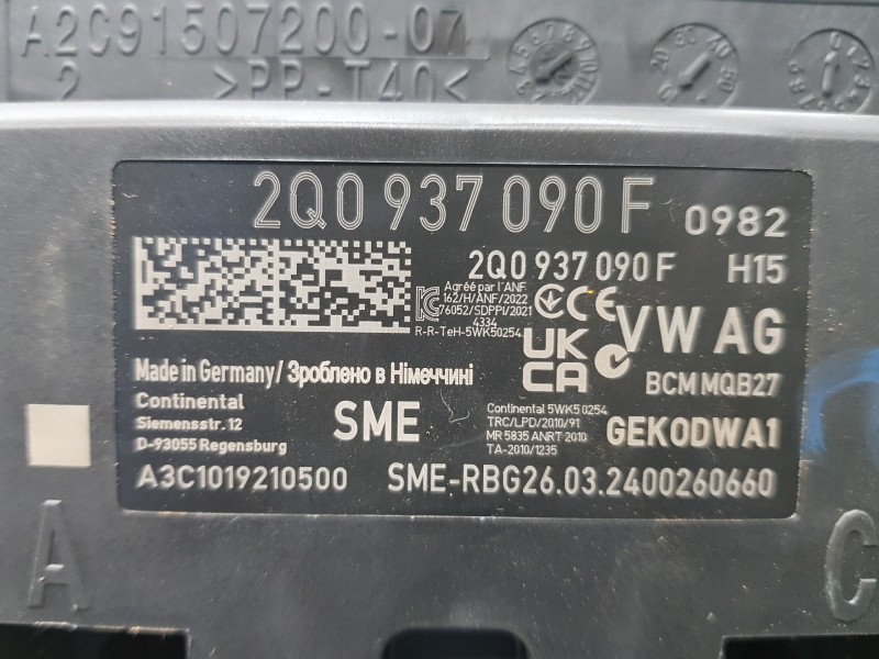 Recambio de modulo confort para seat arona style referencia OEM IAM 2Q0937090F  