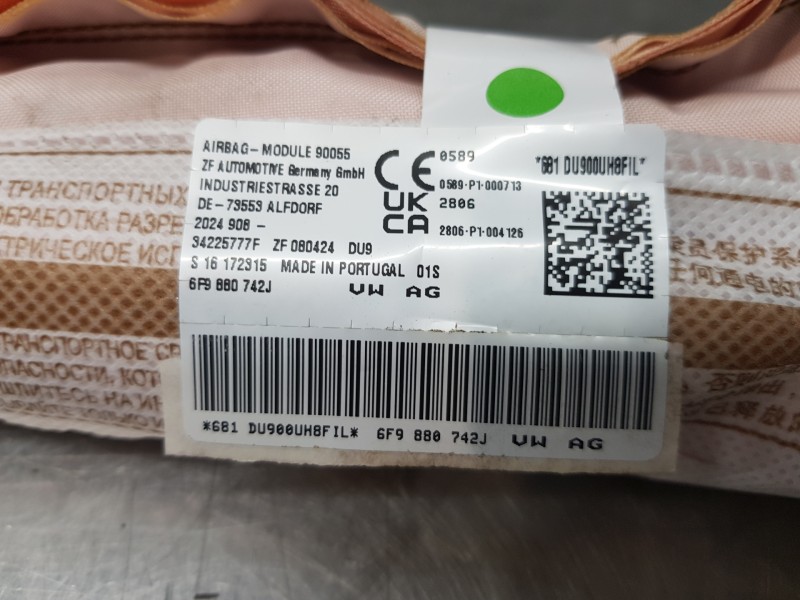 Recambio de airbag cortina delantero derecho para seat arona style referencia OEM IAM 6F9880742J  