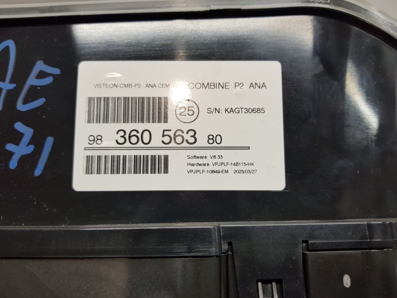 Recambio de cuadro instrumentos para peugeot 2008 (p2) allure puretech referencia OEM IAM 9836056380  
